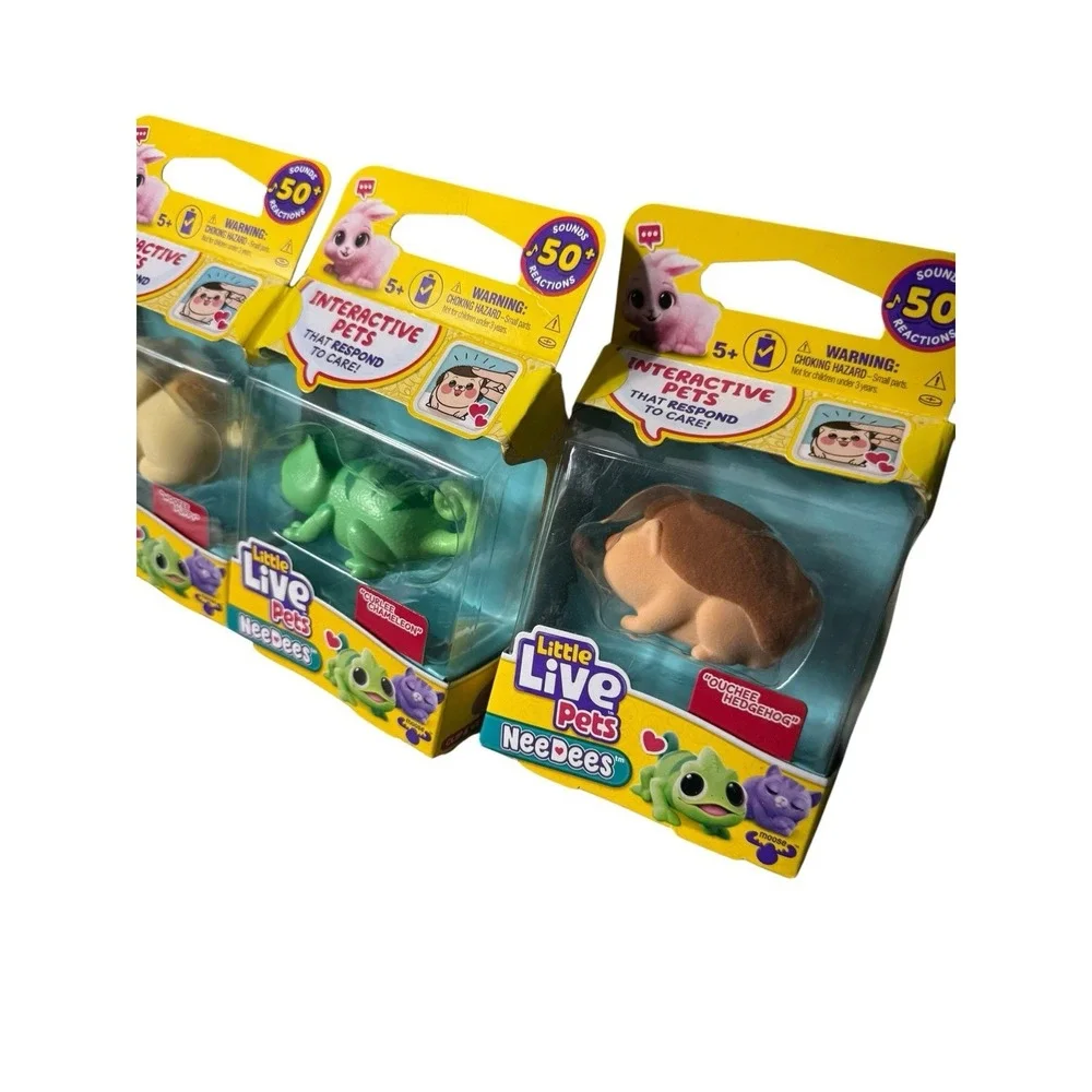 Little Live Pets NeeDees Interactive‎ Pet Dandee Rare/Chameleon Lot Of 4